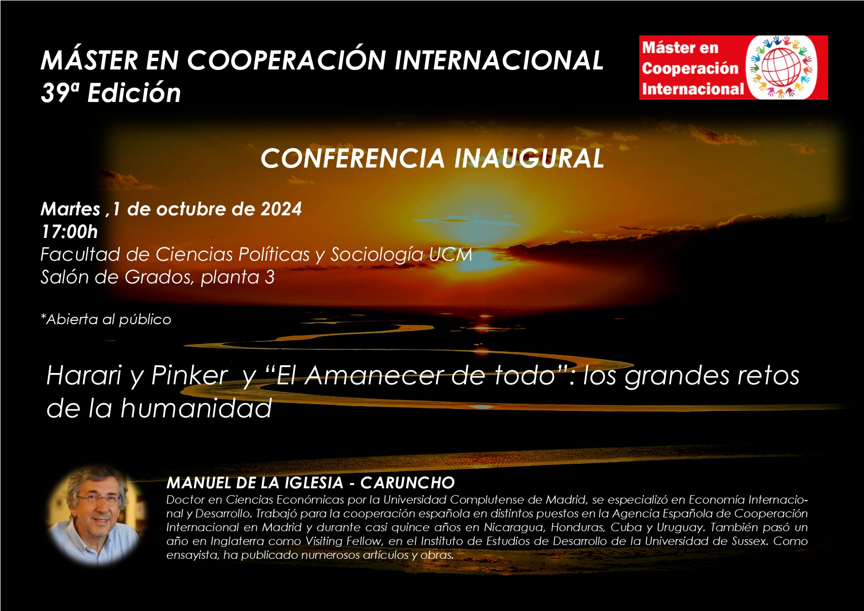 Inauguración del Máster en Cooperación Internacional 24-25